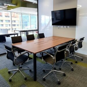 Mesa de reunion | linea Chasys℗ rectangular bases "n" 7 pax