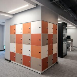Locker | cuerpo melamina, frentes HPL y cerraduras clave 3 digitos