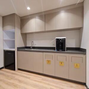 Mobiliario arquitectonico | modulo cocineta con mueble superior y torre